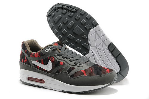 Nike Wmns Air Max 1 Cmft Prm Tape Men Gray Red Running Shoes Online
